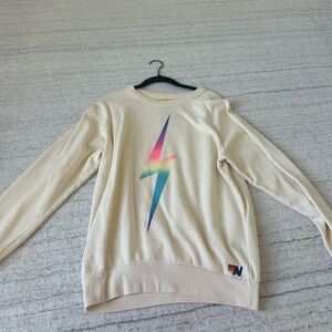 Aviator nation graphic print crew neck sweatshirt size small